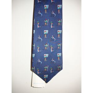J McLaughlin Silk Blue Golfer Tie